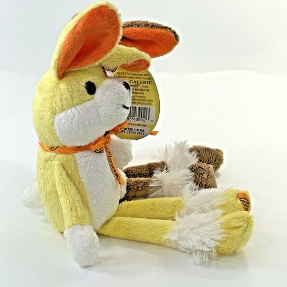 2 Reese's Yellow & Brown Bunny Rabbit Plush Floppy Ears Peanut Butter Sings 9" - Picture 4 of 16